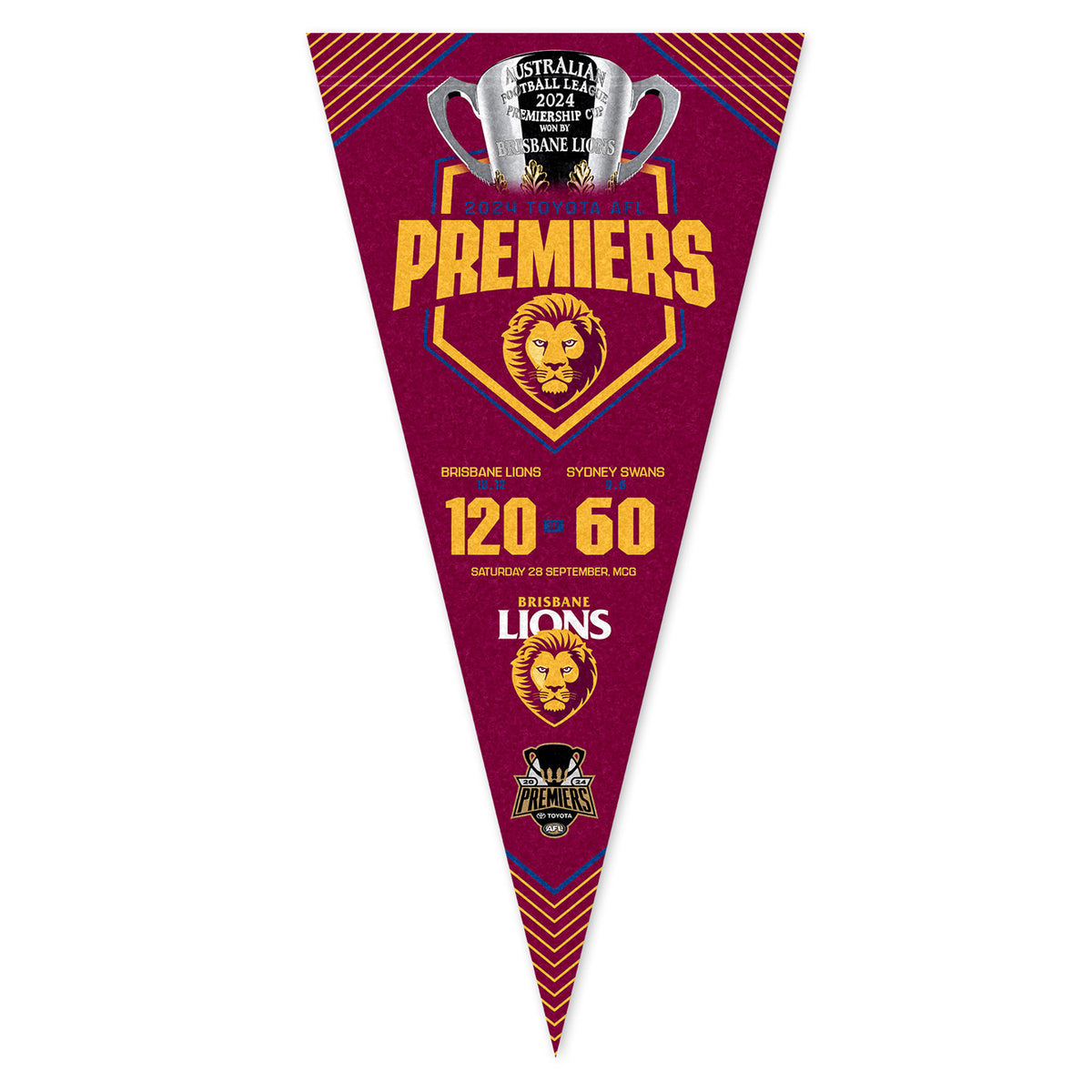 AFL 2024 BRISBANE PREMIERSHIP PENNANT PH1 Whats New Tasmania