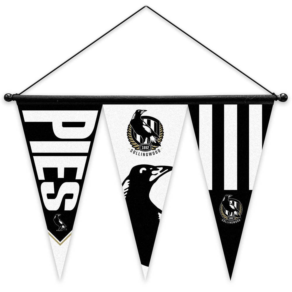 AFL COLLINGWOOD MULTI PENNANT FLAG – Whats New Tasmania