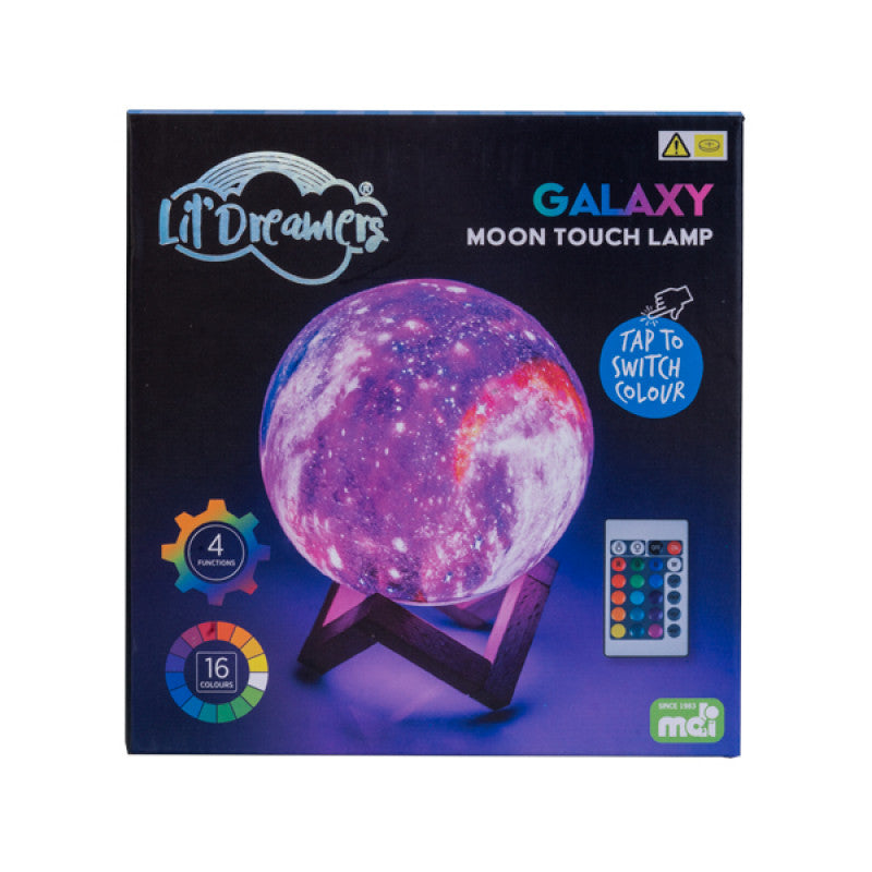 LIL DREAMERS GALAXY MOON TOUCH LAMP