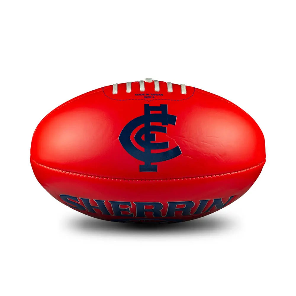 CARLTON AFL SHERRIN FOOTBALL SOFT TOUCH RED SIZE 3