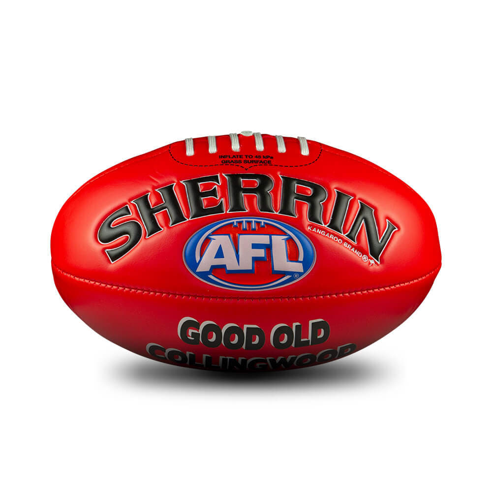 COLLINGWOOD AFL SHERRIN FOOTBALL SOFT TOUCH RED SIZE 3
