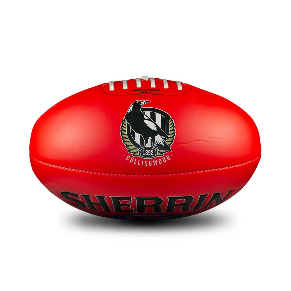 COLLINGWOOD AFL SHERRIN FOOTBALL SOFT TOUCH RED SIZE 3