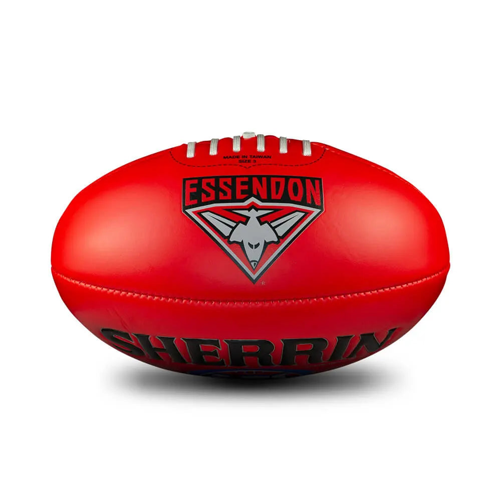 ESSENDON AFL SHERRIN FOOTBALL SOFT TOUCH RED SIZE 3