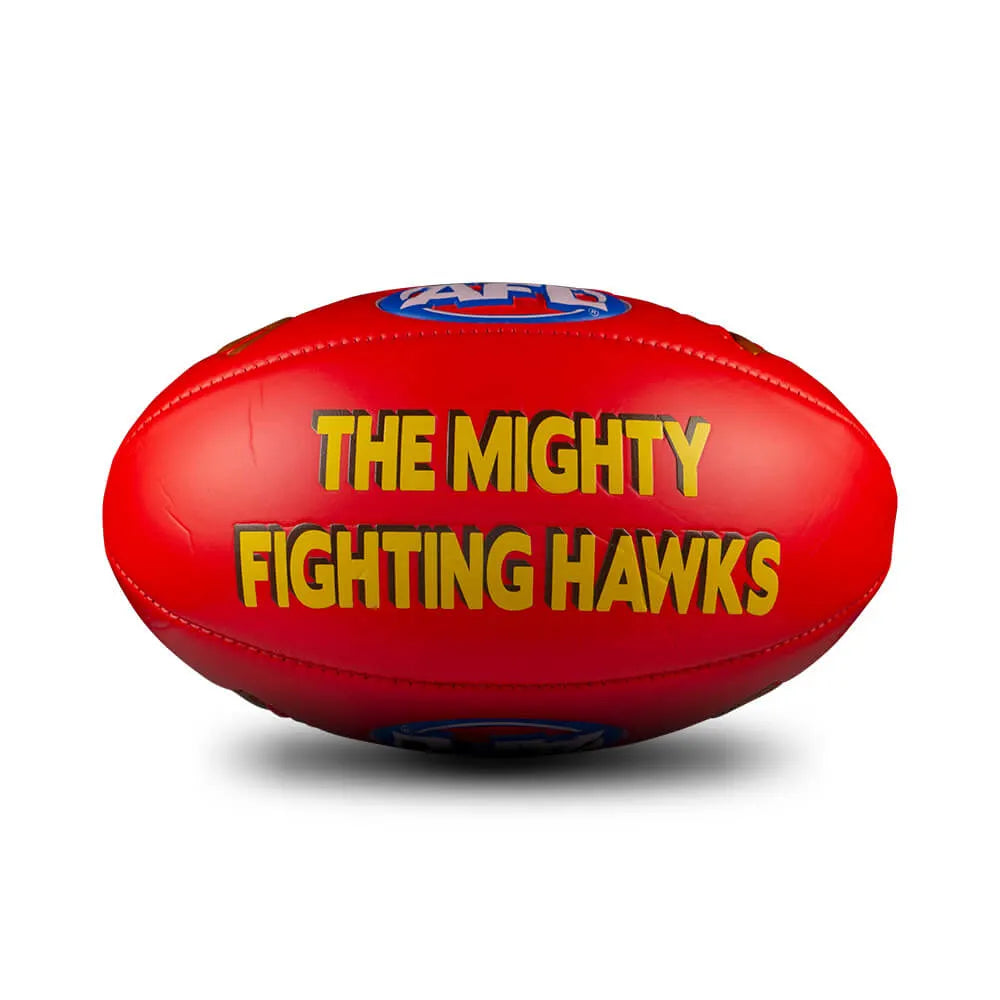 HAWTHORN AFL SHERRIN FOOTBALL SOFT TOUCH RED SIZE 3