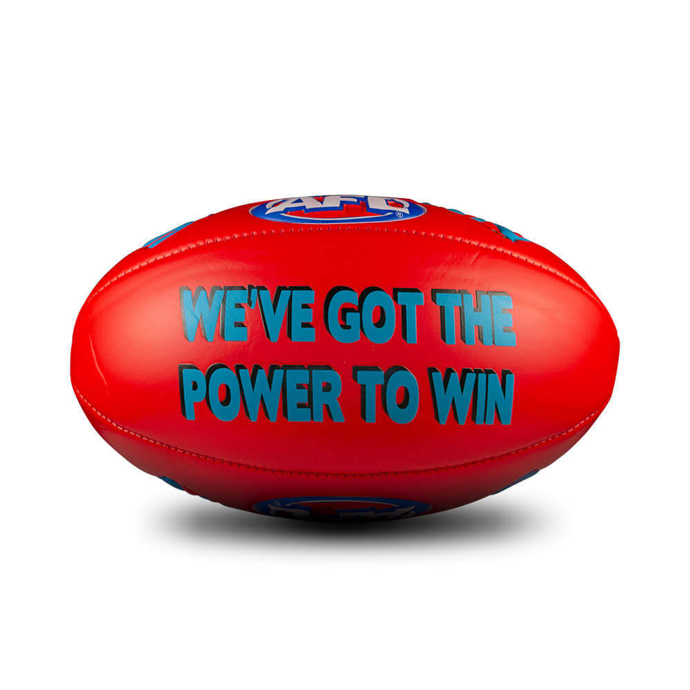 PORT ADLEAIDE AFL SHERRIN FOOTBALL SOFT TOUCH RED SIZE 3