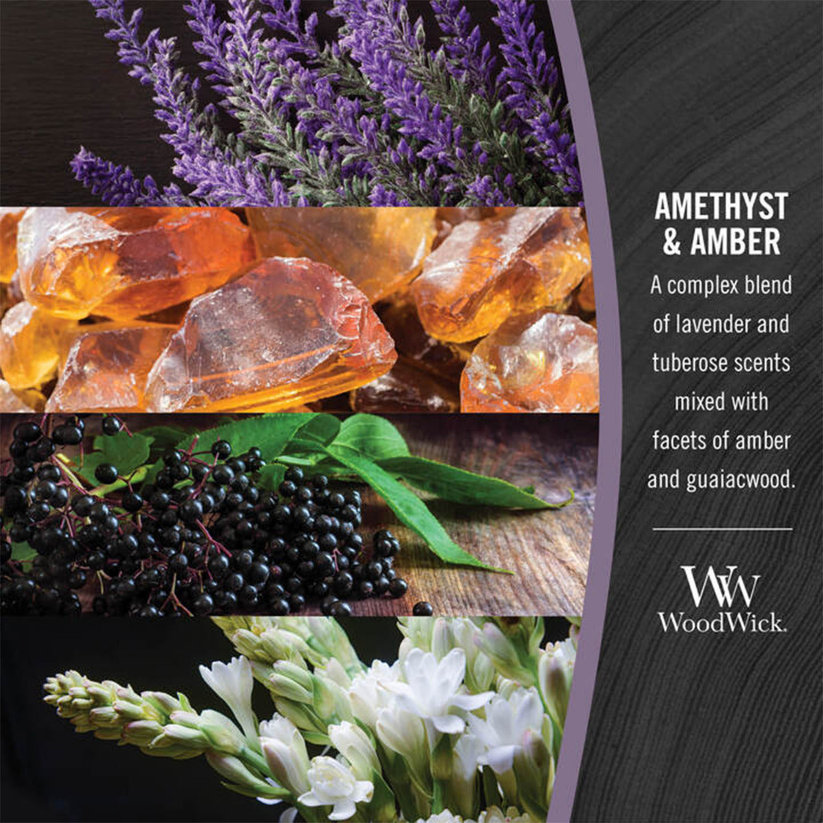 WOODWICK AMETHYST & AMBER MEDIUM