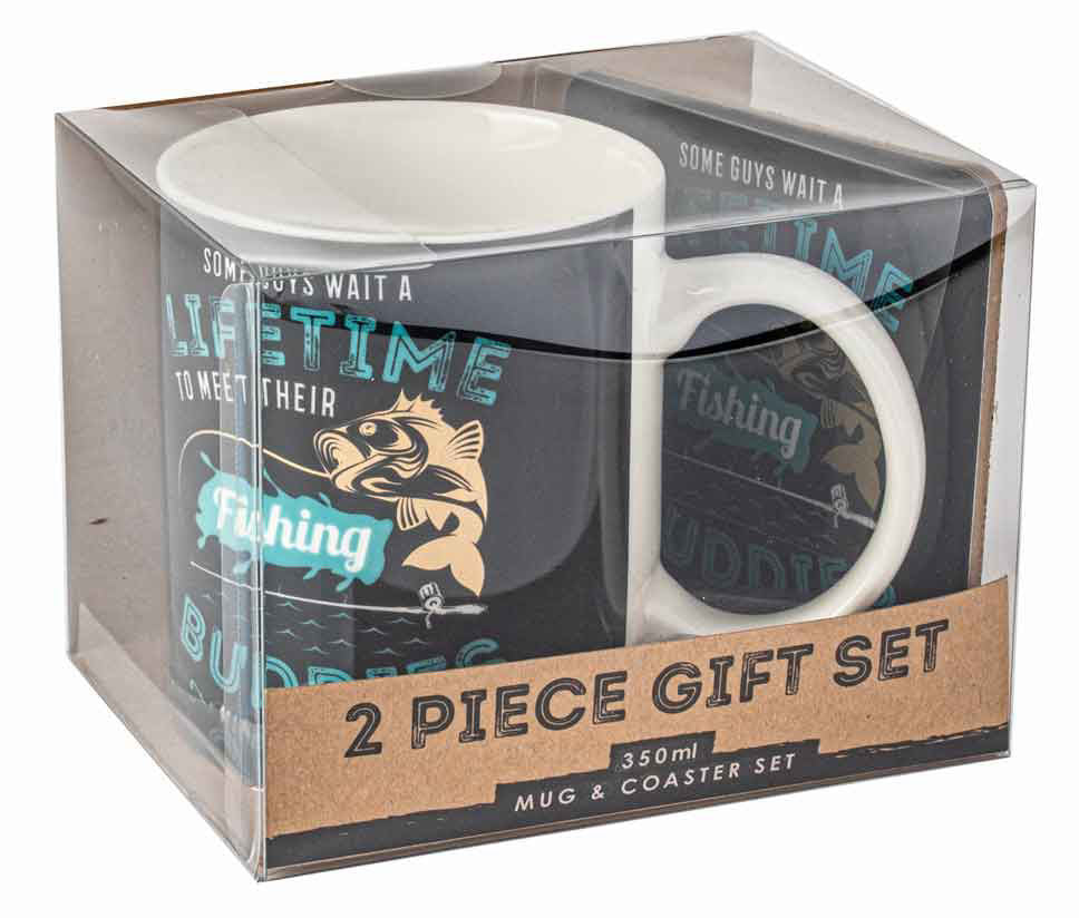 FATHER’S DAY MUG AND COASTER SET "LIFE TIME BUDDIES"