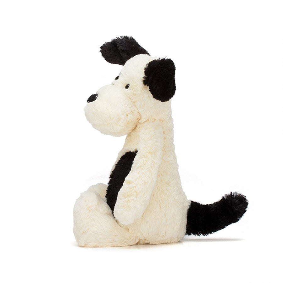 JELLYCAT BASHFUL BLACK AND CREAM PUPPY