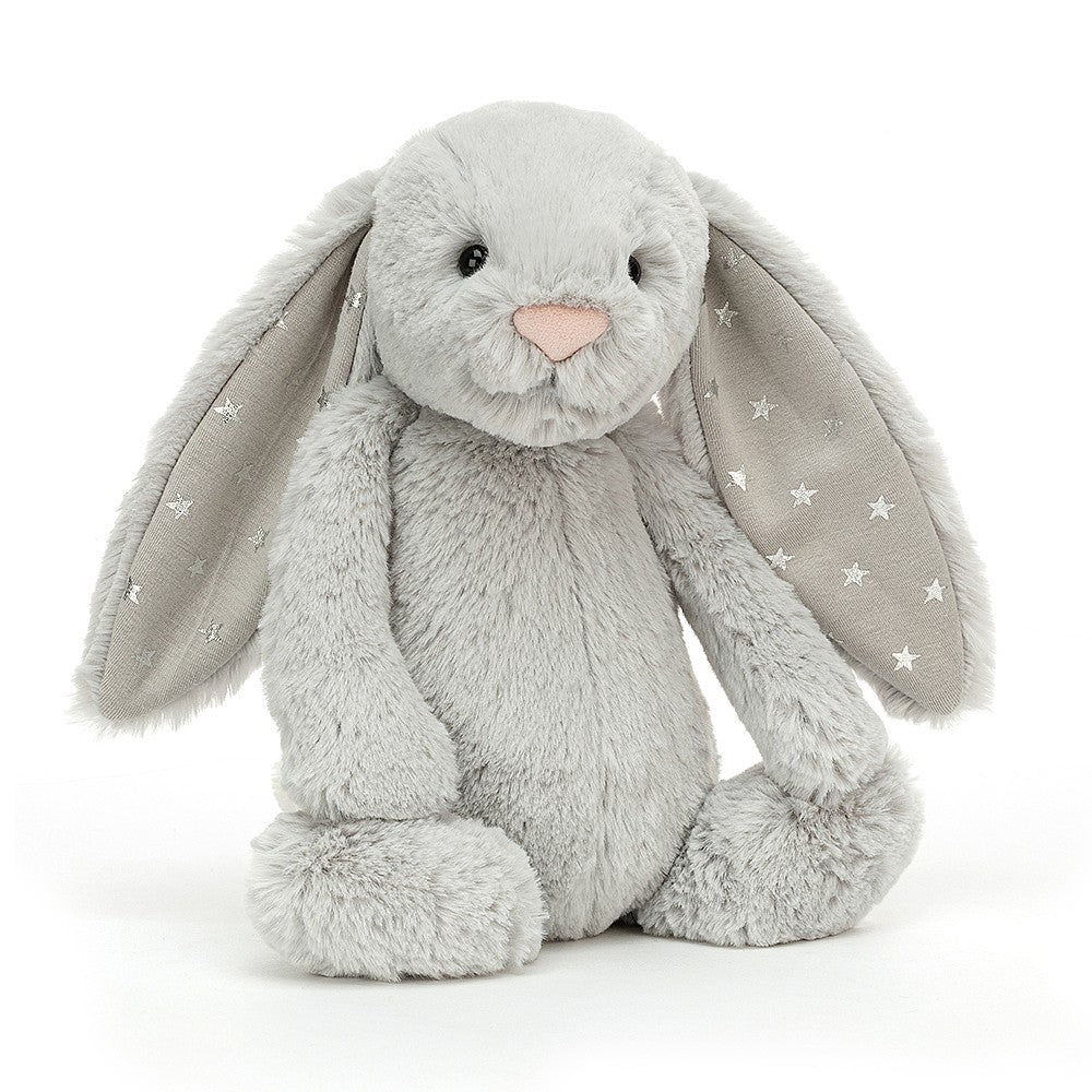 JELLYCAT BUNNIE "BASHFUL" SHIMMER SMALL AND MEDIUM