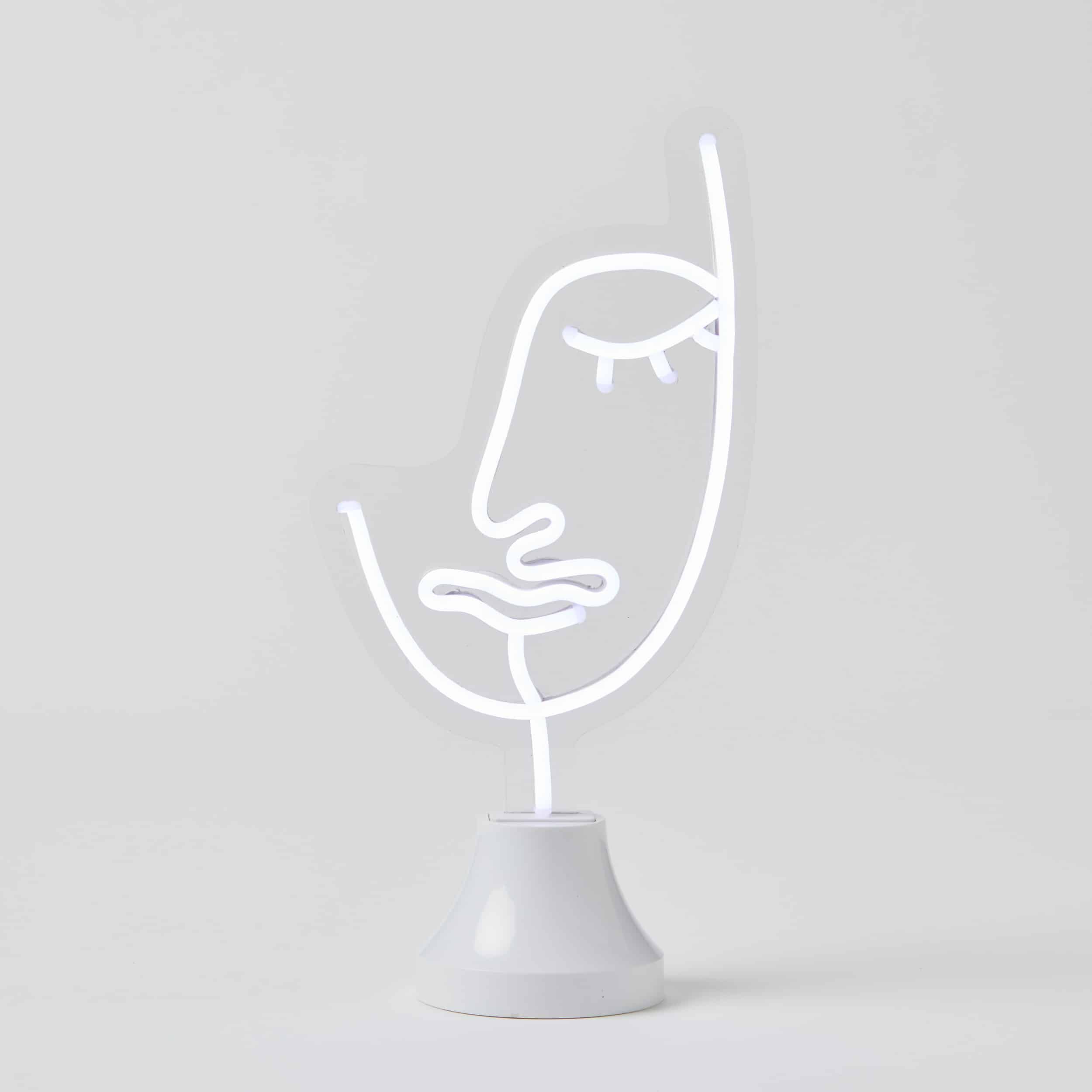 FACE LED NEON LIGHT ON STAND