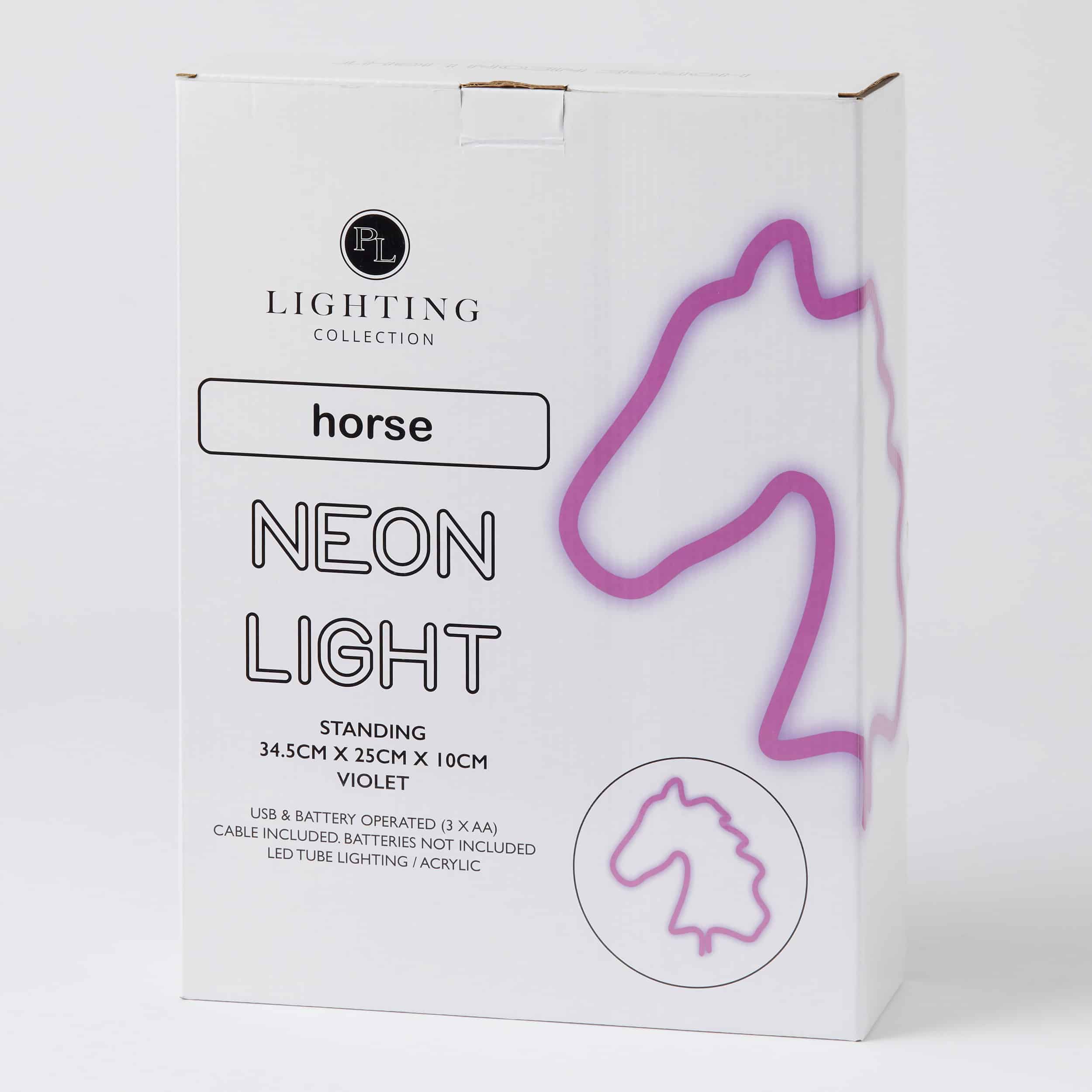 HORSE HEAD LED NEON LIGHT ON STAND
