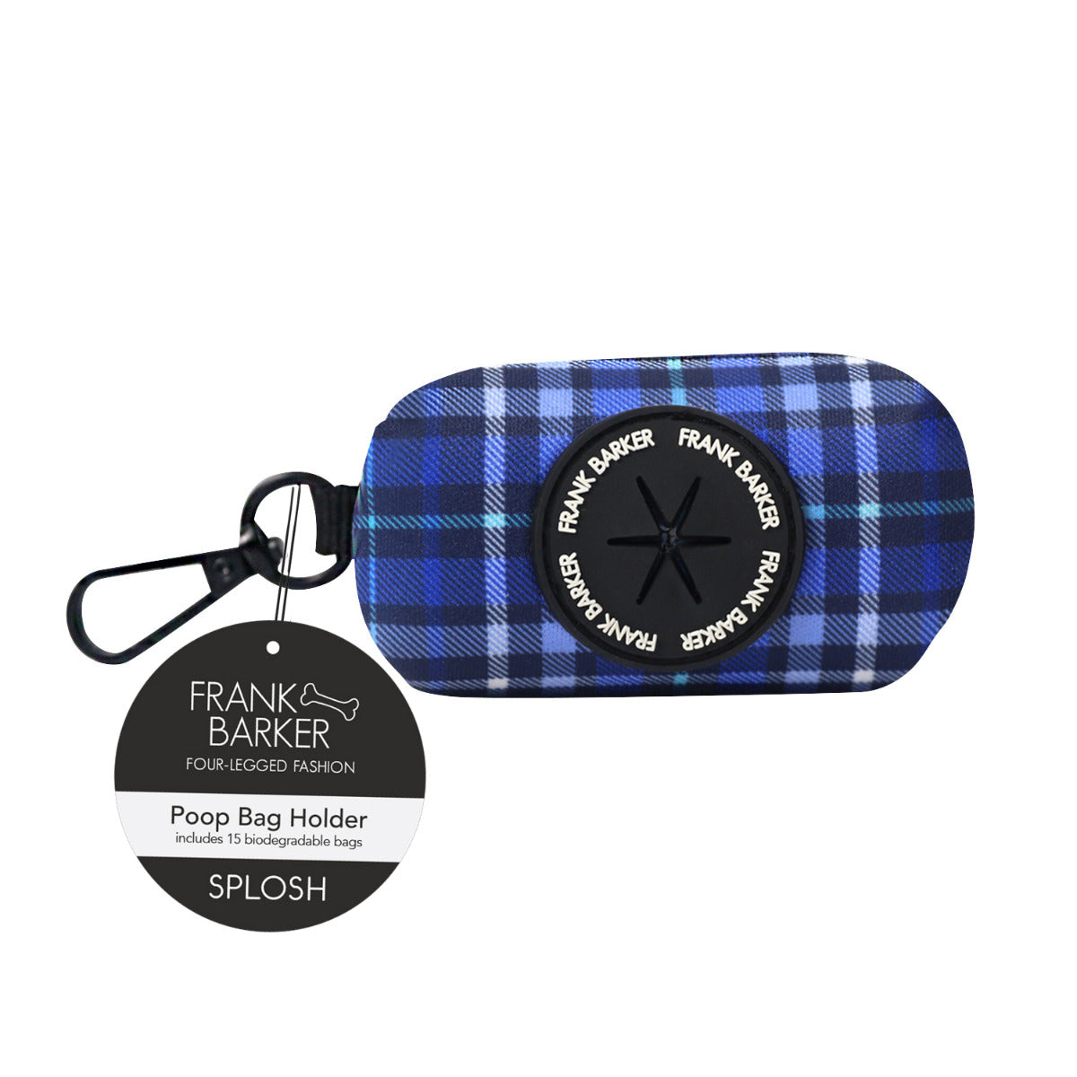 FRANK BARKER POOP BAG BLUE PLAID