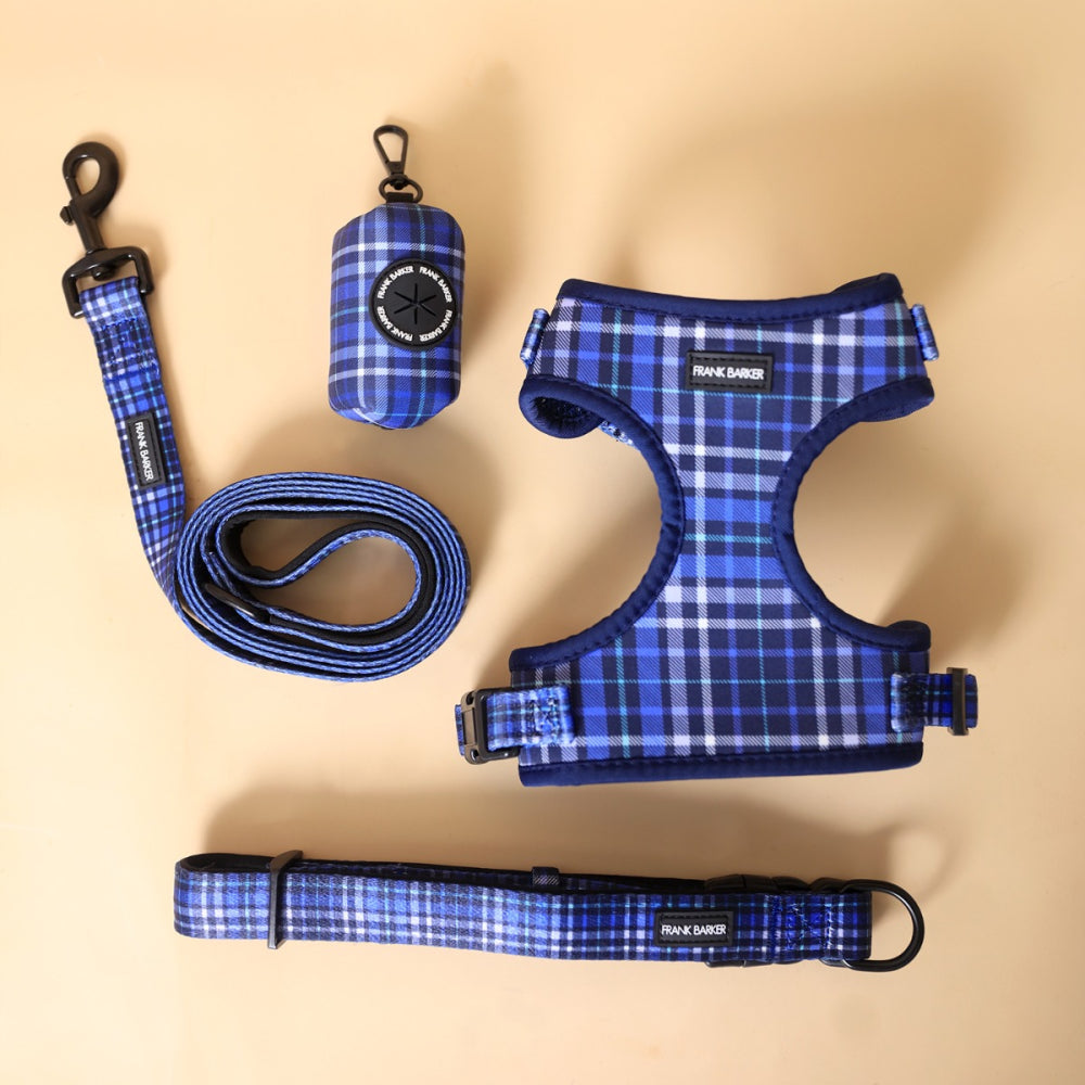 FRANK BARKER POOP BAG BLUE PLAID