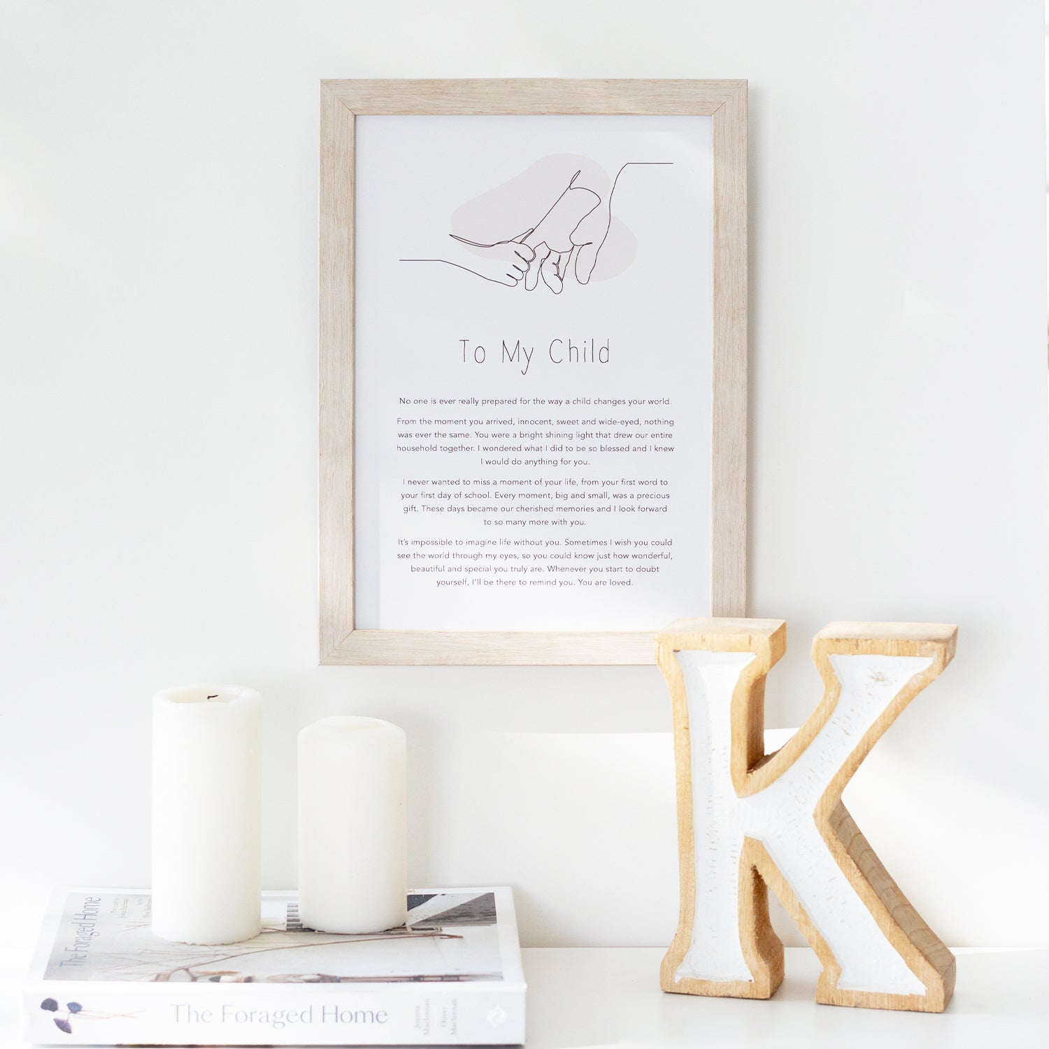 GIFT OF WORDS WOODEN FRAME "TO MY CHILD"