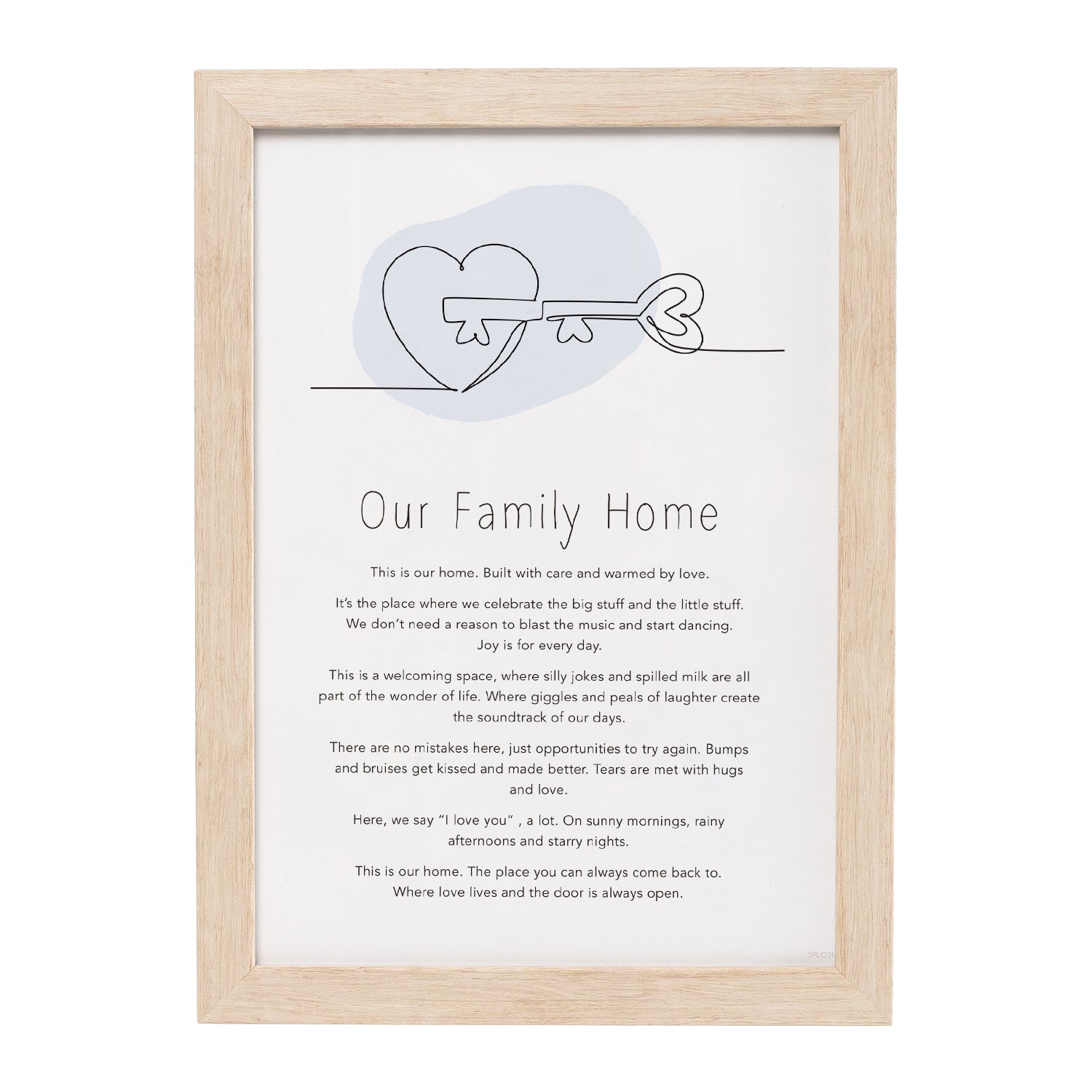 GIFT OF WORDS WOODEN FRAME "OUR FAMILY HOME"