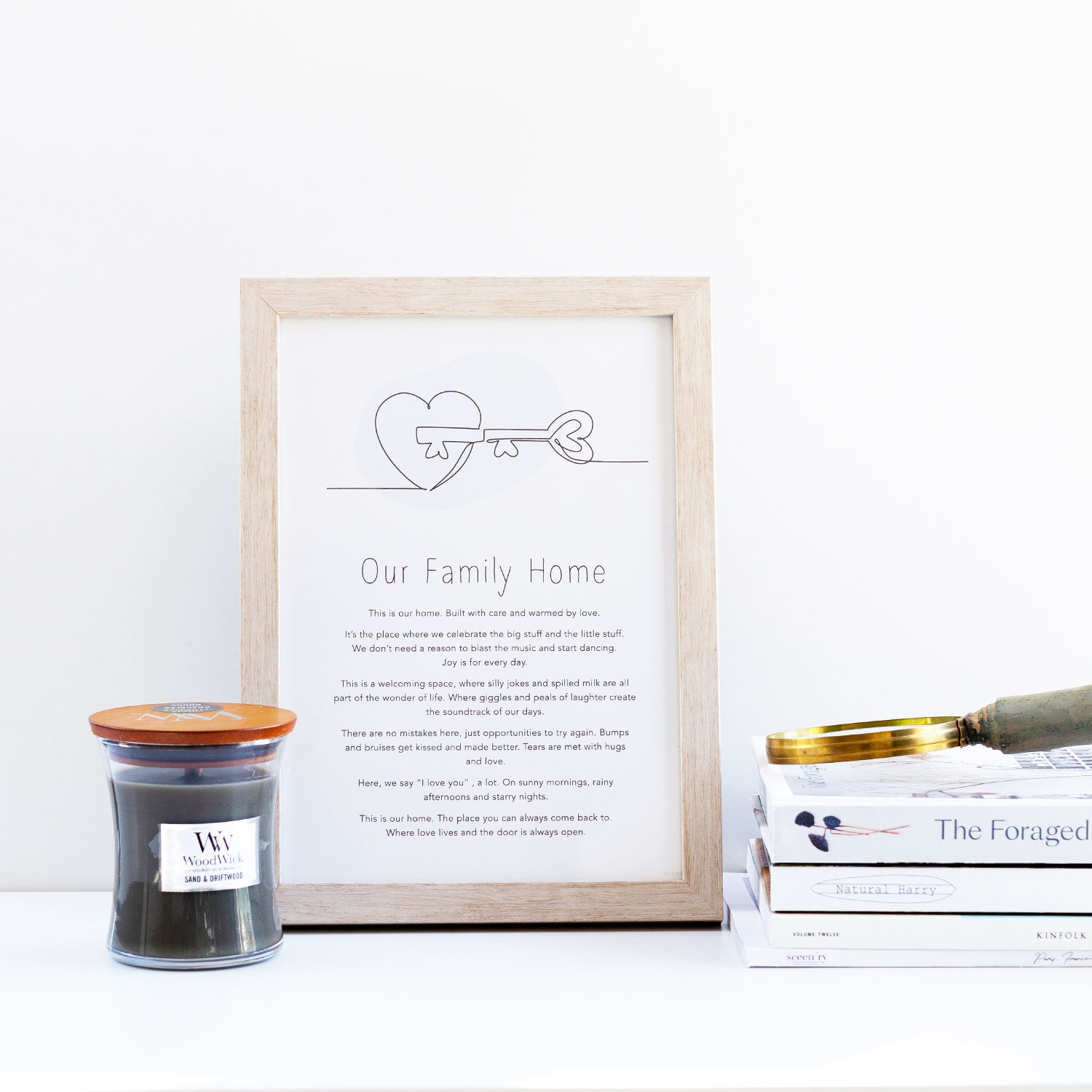 GIFT OF WORDS WOODEN FRAME "OUR FAMILY HOME"