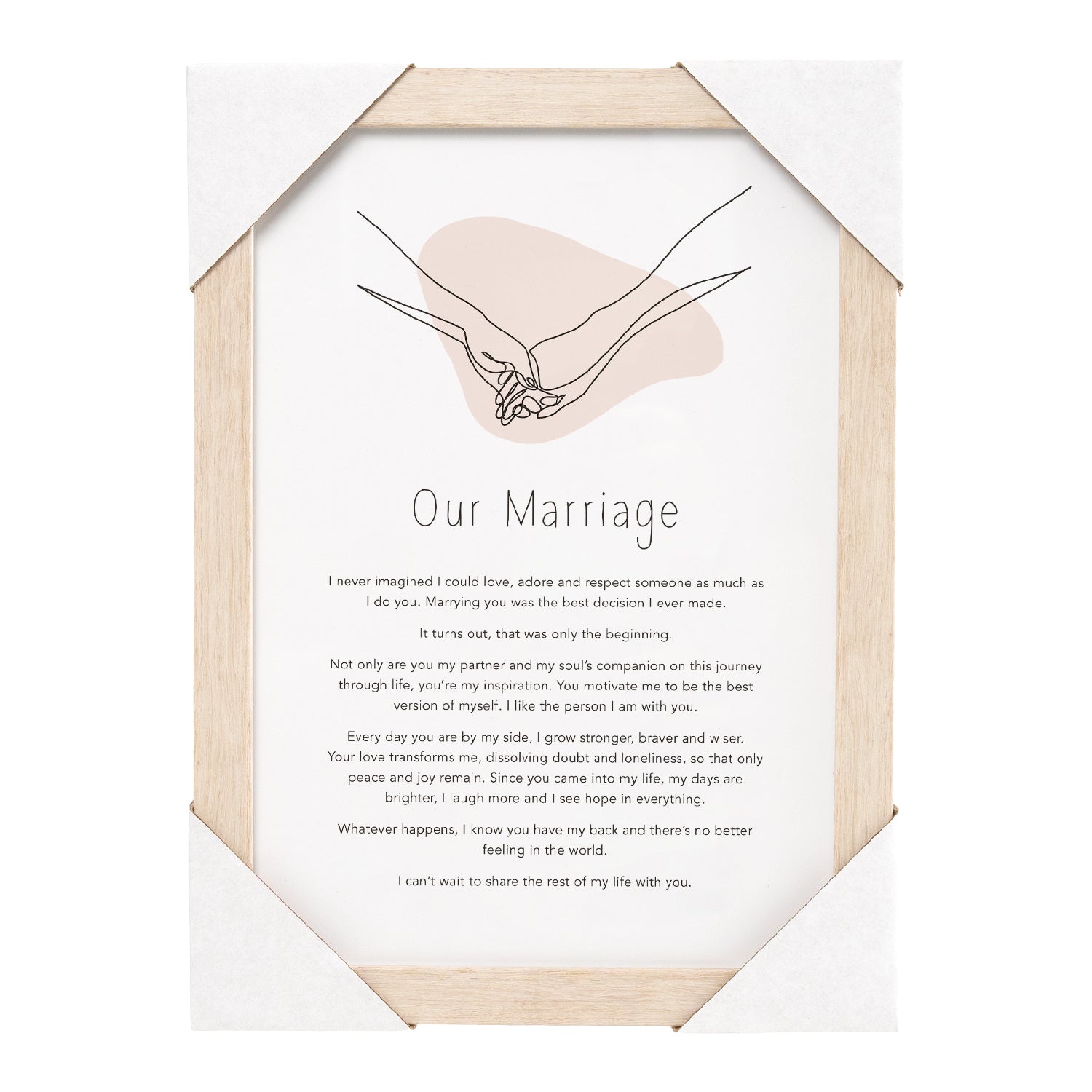 GIFT OF WORDS WOODEN FRAME "OUR MARRIGE"