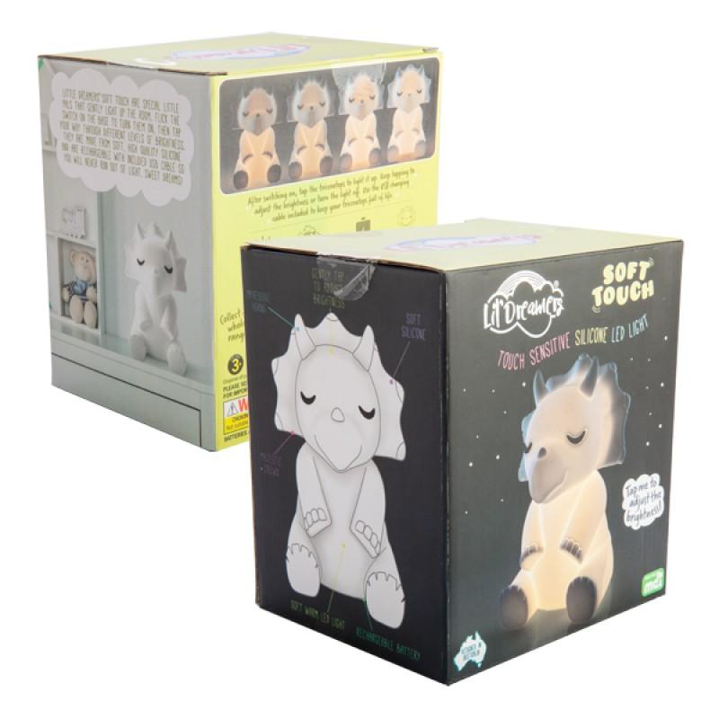 LIL DREAMERS SOFT TOUCH LED LIGHT "TRICERATOPS"
